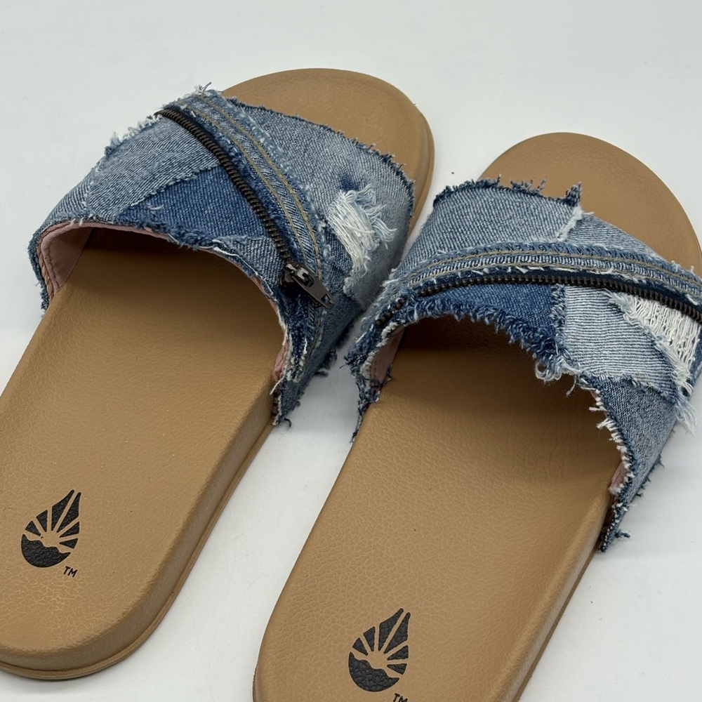 Denim Patchwork FlipFlops - image 5